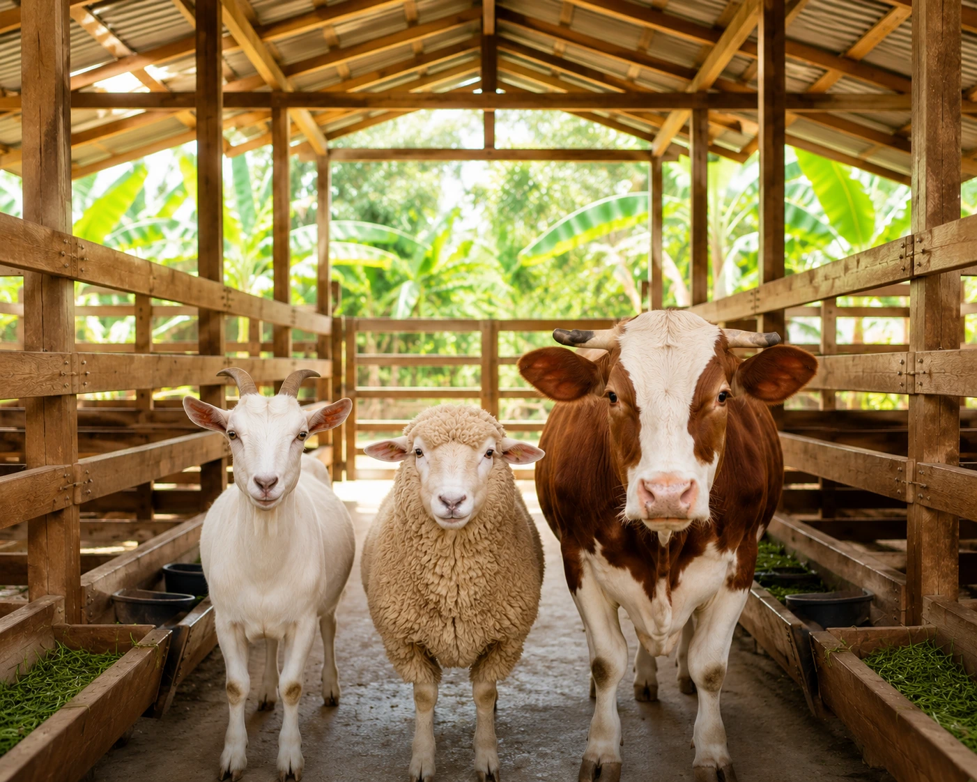 Kambing, Domba, dan Sapi Qurban Kariem di kandang bersih Tangerang